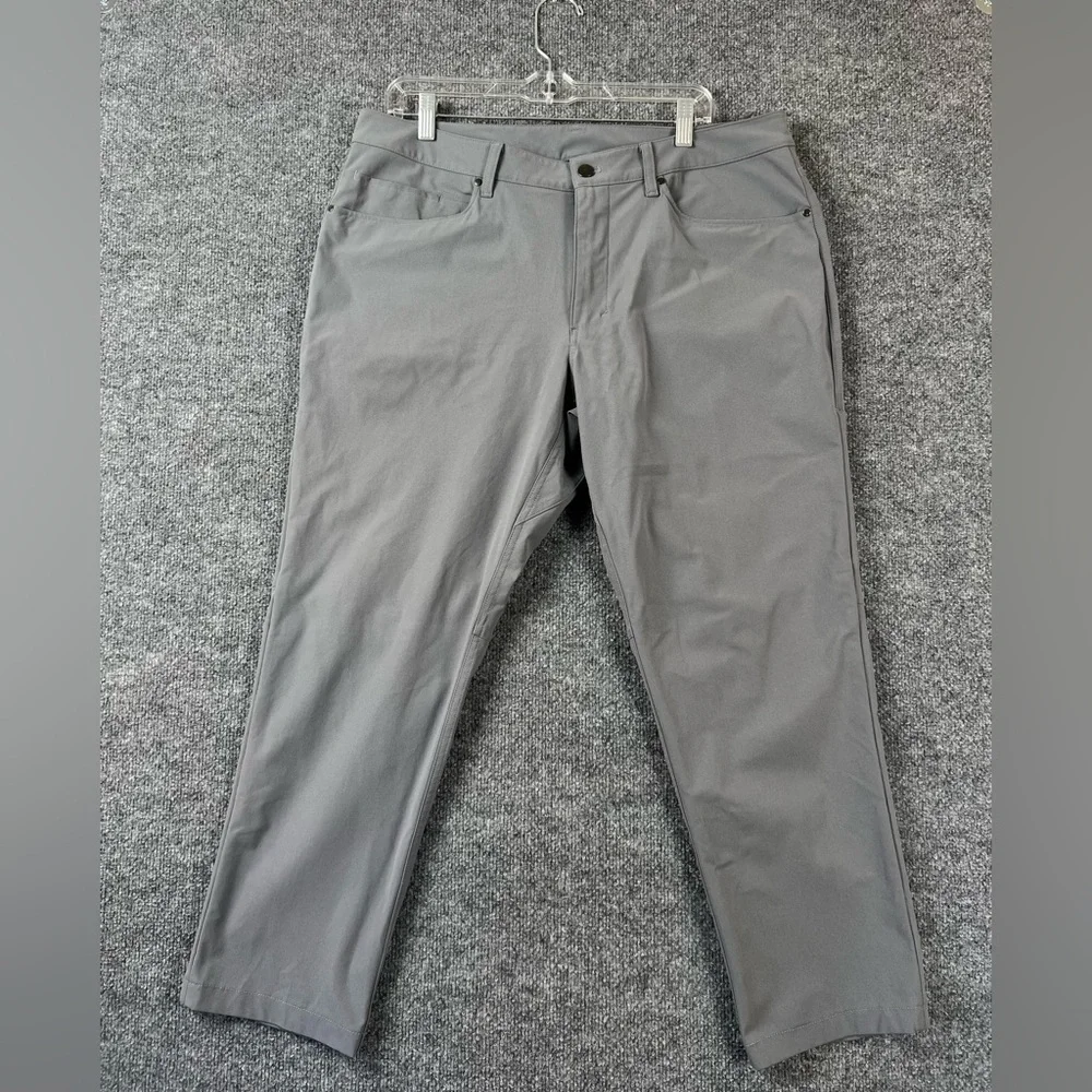 Lululemon Pants Mens 36 ABC Classic Fit Warpstreme Gray‎ Stretch Tech Casual